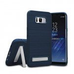 Wholesale Galaxy S8 Plus Brushed TPU Hybrid Kickstand Case (Blue)